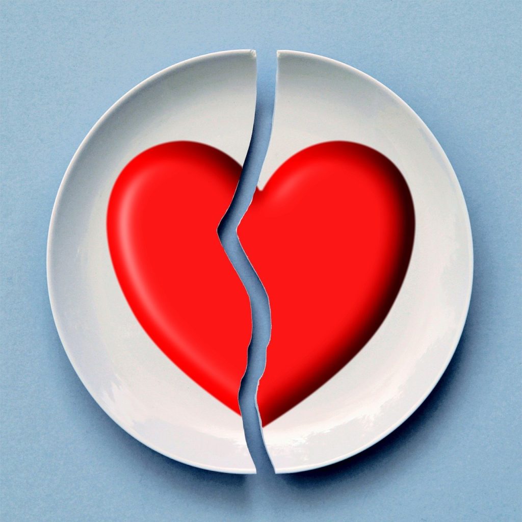 broken, heart, love
