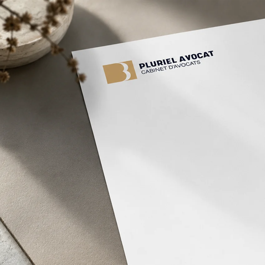 Papier à en-tête du cabinet Pluriel Avocat